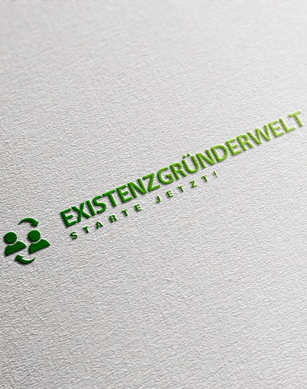 Bild Existenzgründerwrlt Logo auf Papier